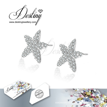 Cristal joyas de destino de estrella Swarovski pendientes